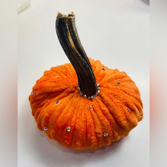 “Pumpkin Princess” Velvet Pumpkins Home Decor - Picture 3 of 5
